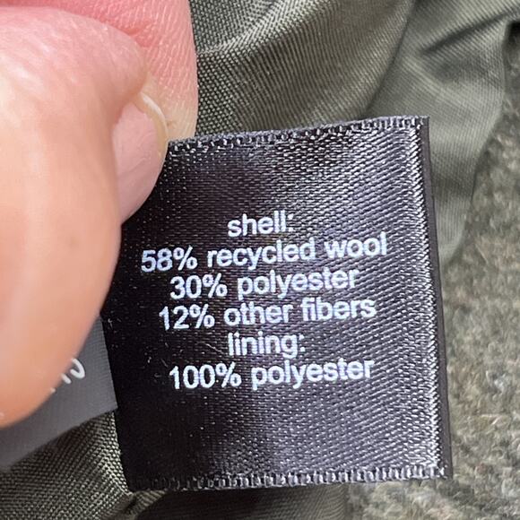 The Limited Wool Blend Cropped Moto Blazer Jacket Large Classic Forest Fairy - Picture 3 of 15